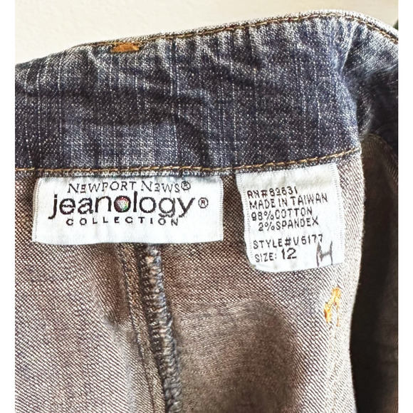 VTG Y2K Jeanology Maxi Denim Skirt SZ 12 Flare Mermaid Grunge Festival Low-Rise - Picture 5 of 9